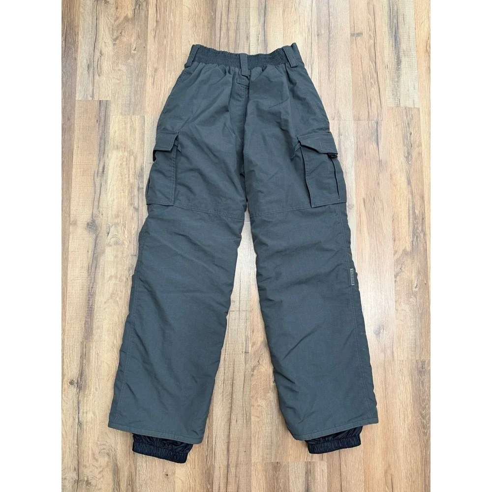 Turbine Youth XL Gray Insulated Snow Ski Cargo Pants Winter Waterproof‎